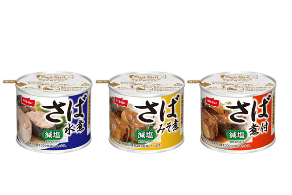 SuiSuiオープン 減塩30%さば 缶詰(水煮、みそ煮、煮付)